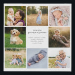 Opa en oma Familie Foto Grid Imitatie Canvas Print<br><div class="desc">Opa & oma foto raster faux canvas. Dit wandschildersdoek heeft 8 foto's en aanpasbare tekst. De foto's en tekst kunnen gemakkelijk worden aangepast met de foto's en de formulering die u kiest. Aangepaste fotodoeken maken geweldige cadeaus voor grootouders voor Kerstmis,  verjaardagen,  moederdag,  vaderdag en elke andere speciale gelegenheid.</div>