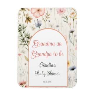 Opa en oma zijn Baby shower in bloei Magneet