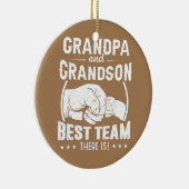 Opa en opa Best Team Family Grandad Keramisch Ornament (Rechts)