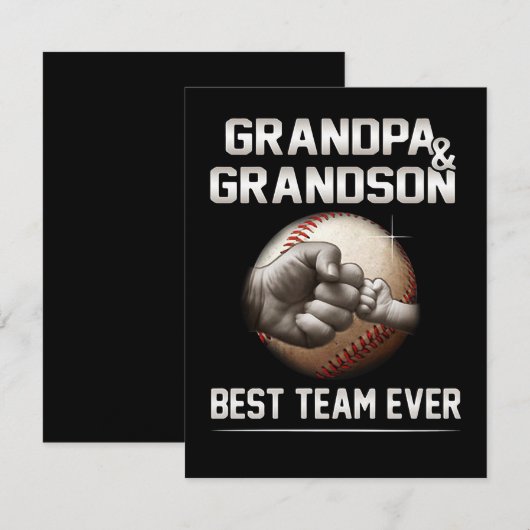 Opa en opa Beste team ooit Kaart (Voorkant / Achterkant)