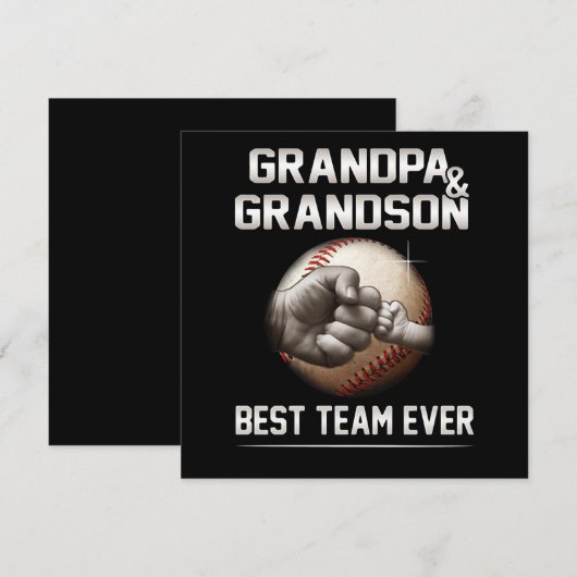Opa en opa Beste team ooit Kaart (Voorkant / Achterkant)