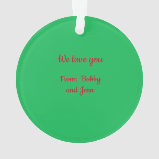 Opa en opa Dank u wel Ornament (achterkant)