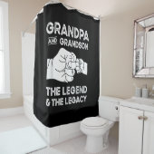 Opa en opa de legende en de erfenis douchegordijn (In situ)