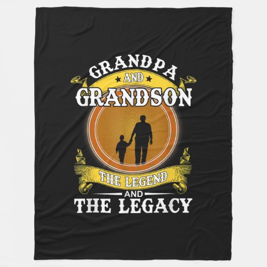 Opa en opa de legende en de erfenis fleece deken (Voorkant)