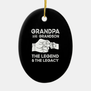 Opa en opa de legende en de erfenis keramisch ornament