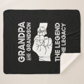Opa en opa de legende en de erfenis sherpa deken (Voorkant (horizontaal))
