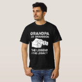 Opa en opa de legende en de erfenis t-shirt (Voorkant volledig)