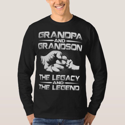 Opa en opa de legende en de erfenis t-shirt (Voorkant)
