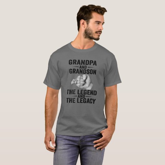 Opa en opa de Legende en de Legacy Fun T-shirt (Voorkant volledig)