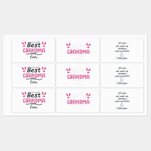 Opa- en opa-stickers/ Beste grootmoeder ooit/ Labels (Vel)