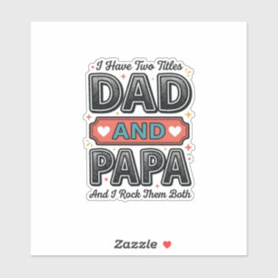 Opa en papa vintage gravure vader cadeau ontwerp_ sticker