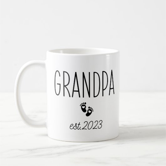 Opa Est. 2023, opa om te worden, nieuwe opa Koffiemok (Links)