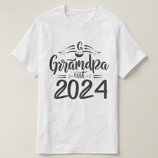 Opa Est 2024, gepromoveerd tot opa Est. 2024 T-shirt (Design voorkant)