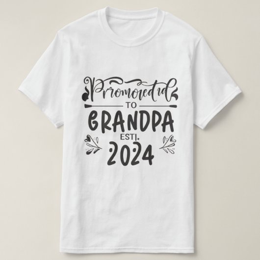 Opa Est 2024, gepromoveerd tot opa Est. 2024 T-shirt (Design voorkant)