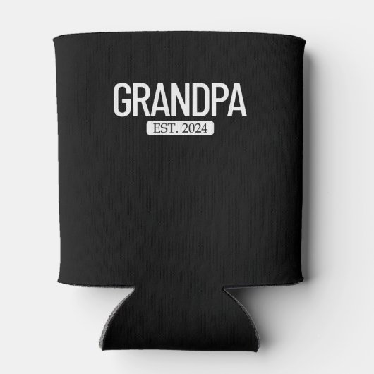 Opa Est. 2024 Nieuwe grootouder Mannen Blikjeskoeler (Achterkant)