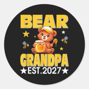 Opa Est 2027 Bloemendassen Moederdag Beer Ronde Sticker