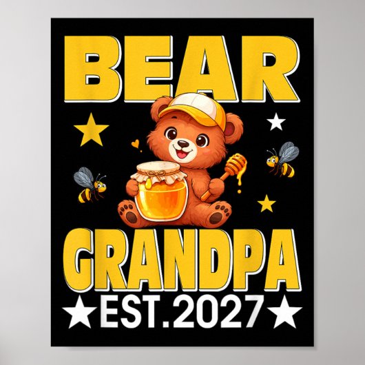 Opa Est 2027 Bloemvlinderdas Moederdag Beer Poster (Voorkant)