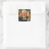 opa EST aangepaste foto Vierkante Sticker (Tas)