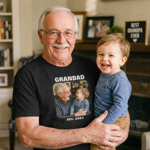 Opa Est Foto Cadeau Voor Opa T-shirt