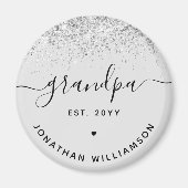 Opa Est Glitter Confetti Op maat opa cadeaus Magneet (Voorkant)