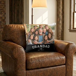 Opa Est Jaar Foto Aandenken Totaal Kleinkinderen Kussen