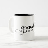 Opa Est, persoonlijke opa-cadeaus Tweekleurige Koffiemok (Voorkant links)