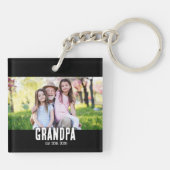 Opa Est. witte script foto Sleutelhanger (Achterkant)