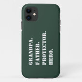 Opa Father Protector Hero Text Vaderdag Case-Mate iPhone Case (Achterkant)