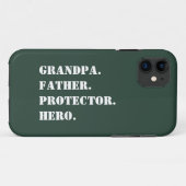 Opa Father Protector Hero Text Vaderdag Case-Mate iPhone Case (Achterkant (horizontaal))