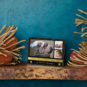 Opa First Vaderdag 3 Foto Black en Gold Fotoplaat (Zijkant)