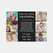 Opa foto collage fleece deken (Voorkant (Horizontaal))