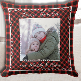 Opa Foto Geplaatst Kerstmis Kussen