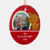 Opa Foto Rendier Kerst Ornament (Rechts)