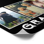 Opa Fotocollage – Aangepaste Namen van Kleinkinder Poster (Hoek)