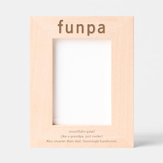 Opa Funny Definition geëtst Afbeelding Lijst Gegraveerde Lijstjes (Voorkant)