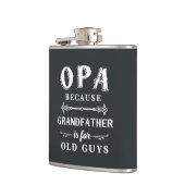 Opa | Funny Grandfather is voor oude jongens Heupfles (Links)