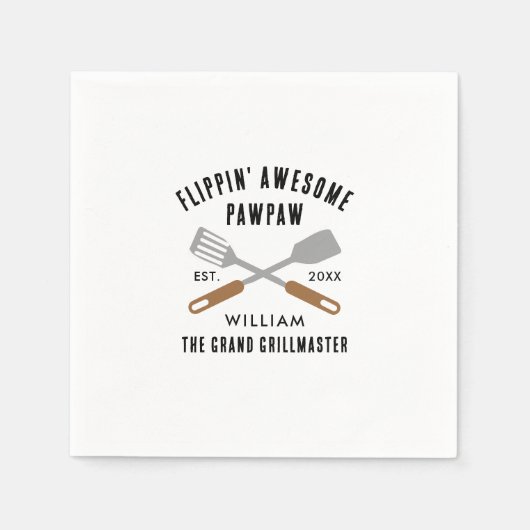 Opa Gag Flippin Geweldige Pawpaw Custom Paper Servet (Voorkant)