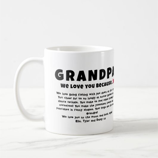 Opa Gepersonaliseerd Fotocadeau van Kinder Koffiemok (Links)