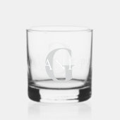 Opa gepersonaliseerde naam monogram whisky glas (Voorkant)