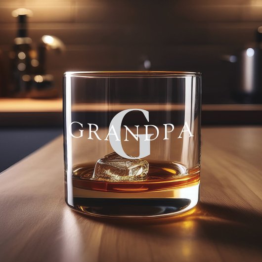 Opa gepersonaliseerde naam monogram whisky glas