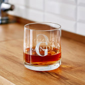 Opa gepersonaliseerde naam monogram whisky glas