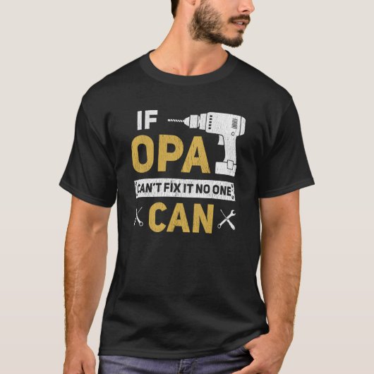 Opa German Grandpa, als Opa het niet kan oplossen, T-shirt (Voorkant)