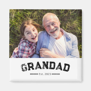 Opa Gevestigd Foto Cadeau Magneet
