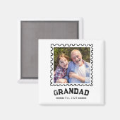 Opa Gevestigd Foto Cadeau Magneet (Voorkant / Achterkant)