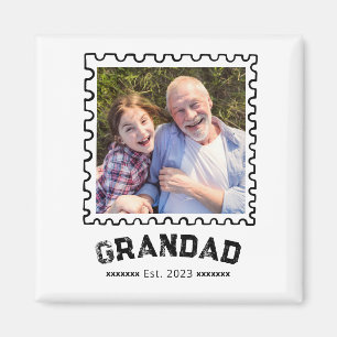 Opa Gevestigd Foto Cadeau Magneet
