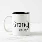  Opa gevestigd jaar Tweekleurige Koffiemok (Links)