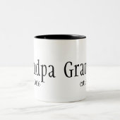  Opa gevestigd jaar Tweekleurige Koffiemok (Center)