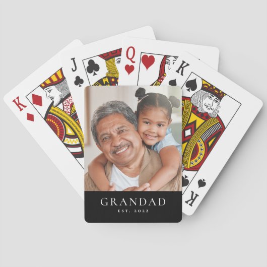 Opa Gevestigde Foto Pokerkaarten (Achterkant)