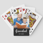 Opa Gevestigde Script Foto Pokerkaarten (Achterkant)