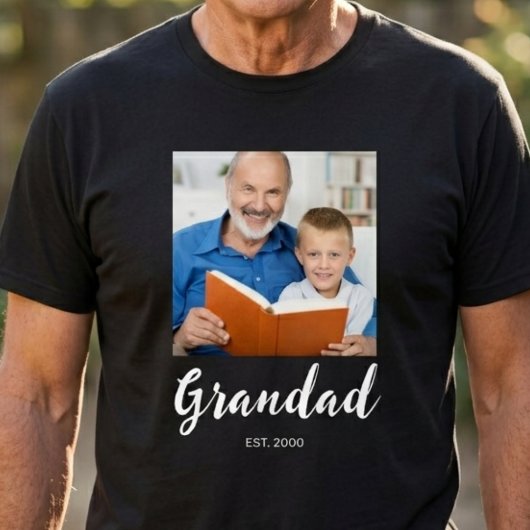Opa Gevestigde Script Foto  T-shirt